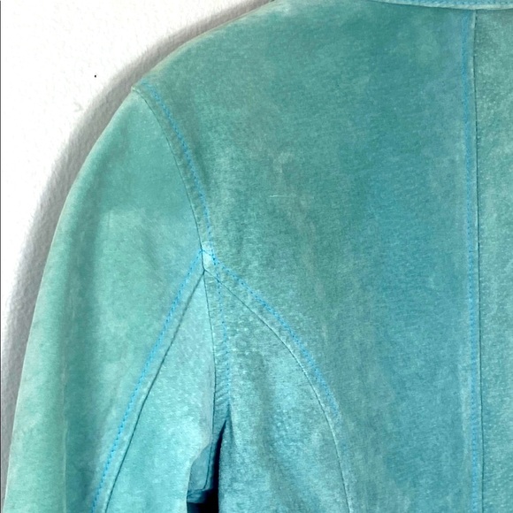 Live a Little Blue Blazer Suede-Like Jacket - Picture 6 of 16